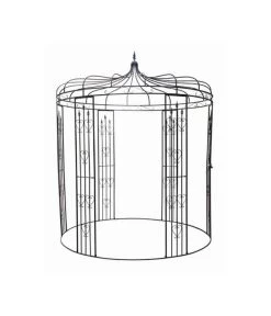 Dehner Metall-Pavillon Heart, Rund, Schwarz, Ca. Ø232/H271 Cm