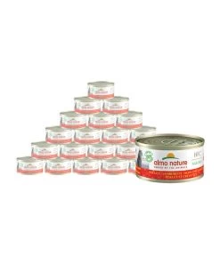 Almo Nature Nassfutter Für Katzen HFC Natural, Huhn & Garnelen, 24 X 70 G