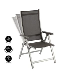 MWH Klappsessel Elements -Garten Im Freien 1895457 WE IG 001 ELEMENTSKLAPPSSILBER