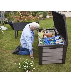 Keter Aufbewahrungsbox Brushwood, 455 Liter, Ca. B145/H60,3/T69,7 Cm -Garten Im Freien 2191161 WE MO 003 KeterAufbewahrungsbox