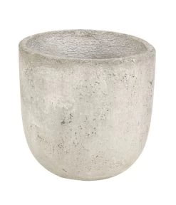 Dehner Beton-Übertopf Jimmy, Rund, Hellgrau