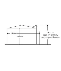 Schneider Ampelschirm Rhodos Twist, Quadratisch, Ca. B300/T300 Cm -Garten Im Freien 2451953 WE FS 003 RhodosTwistBordeaux