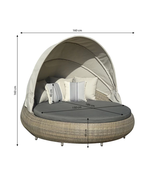 Dehner Sunlounger Florida, Ca. B160/H70/T220 Cm 8 Dehner Sunlounger Florida, Ca. B160/H70/T220 Cm – Bild 6