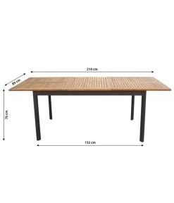Dehner Teak-Ausziehtisch Colmar, Ca. B152-210/H76/T89 Cm -Garten Im Freien 2785608 WE DE 001 GartenmoebelsetTischColmar