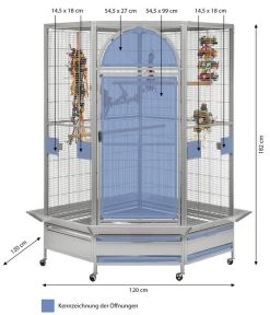 Montana Vogelvoliere Denver II, Platinum 15 Montana Vogelvoliere Denver II, Platinum -Garten Im Freien 3039476 WE BG 001 NEUPPVoliereDenver2Platinum