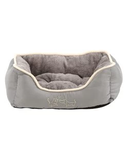 Dehner Lieblinge Kuschelbett Sammy, Rechteckig, Grau