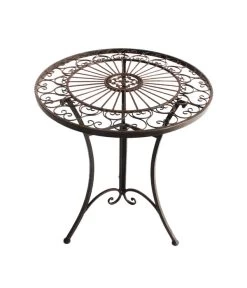 Metalltisch Antik, Ca. Ø61/H72 Cm