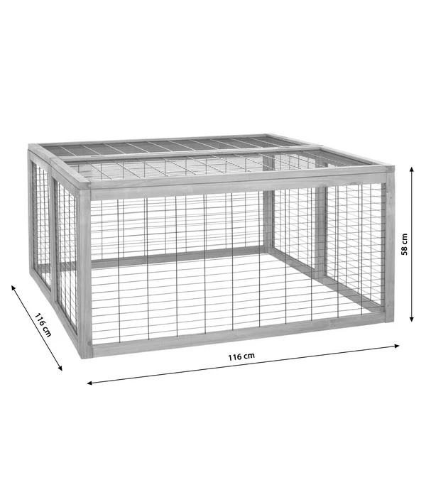 Dehner Freilaufgehege Rolf, Ca. B116/H58/T116 Cm 5 Dehner Freilaufgehege Rolf, Ca. B116/H58/T116 Cm – Bild 3