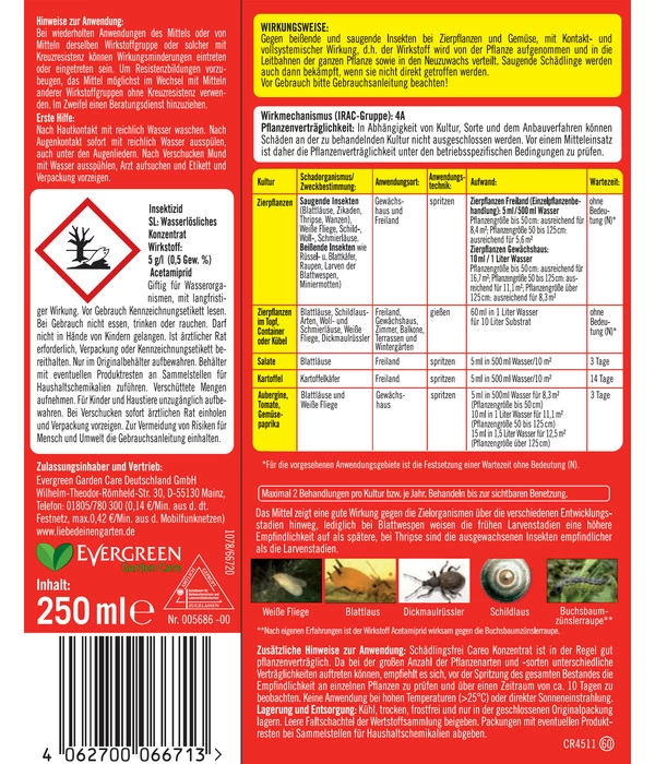 Substral® Celaflor® Schädlingsfrei Careo® Für Gemüse, 250 Ml 4 Substral® Celaflor® Schädlingsfrei Careo® Für Gemüse, 250 Ml – Bild 2