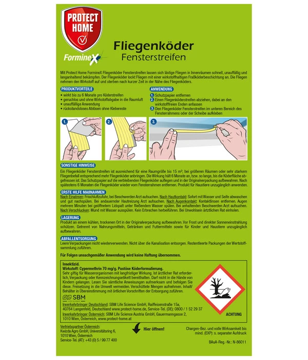 PROTECT HOME Forminex Fliegenköder Fensterstreifen, 12er-Set 4 PROTECT HOME Forminex Fliegenköder Fensterstreifen, 12er-Set – Bild 2