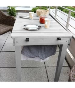 Habau Balkontisch Mit Wäscheleine, Ca. B106/H75/T60 Cm -Garten Im Freien 4192795 WE MO 002 HabauBalkontischWaeschespinne