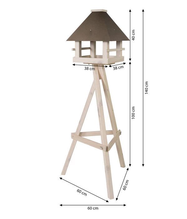 Dehner Natura Futterhaus Matterhorn, Inkl. Ständer, Ca. B60/H140/T60 Cm 5 Dehner Natura Futterhaus Matterhorn, Inkl. Ständer, Ca. B60/H140/T60 Cm – Bild 3