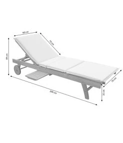 Dehner Rollliege Ravenna, Ca. B70/H89/T200 Cm 22 Dehner Rollliege Ravenna, Ca. B70/H89/T200 Cm -Garten Im Freien 4407086 WE BG 001 RollliegeRavenna