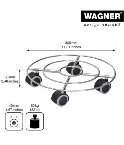 Wagner Pflanzroller, Verchromt -Garten Im Freien 4426193 WE DE 001 PflRollerMultiDraht