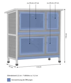 Dehner Kaninchenstall Original Mit Wärmedämmung, Ca. B114/H116/T57 Cm 19 Dehner Kaninchenstall Original Mit Wärmedämmung, Ca. B114/H116/T57 Cm -Garten Im Freien 4440830 WE BG 001 DehnerMarkenqualitaetKaninchenstallIsoliertBlauMG