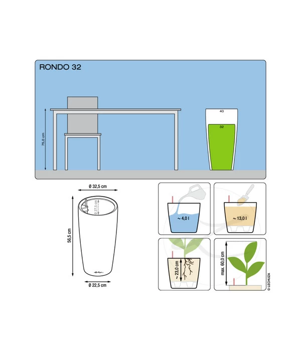 LECHUZA® RONDO, All-in-One-Set 7 LECHUZA® RONDO, All-in-One-Set – Bild 6