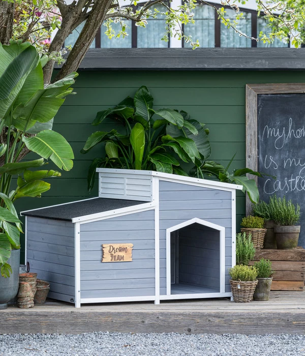 Dehner Lieblinge Hundehütte Balu, Ca. B128/H91/T88,5 Cm 4 Dehner Lieblinge Hundehütte Balu, Ca. B128/H91/T88,5 Cm – Bild 2