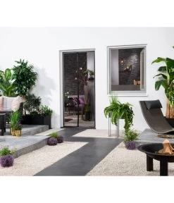 Hecht Magnet-Lamellenvorhang Deluxe, Ca. B100/H220 Cm -Garten Im Freien 6672646 WE MO 002 Lamellenvorhangschwarz