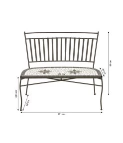 Dehner Mosaikbank Diana, 2-Sitzer -Garten Im Freien 6701791 WE IG 001 MosaikbankDiana