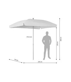 Dehner Sonnenschirm Keros, Rechteckig, Ca. B255/T170 Cm 17 Dehner Sonnenschirm Keros, Rechteckig, Ca. B255/T170 Cm -Garten Im Freien 6702906 WE BG 001 schirmkeros250Hellgrau