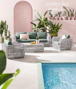 Dehner Flechtlounge Bali, 4-teilig 19 Dehner Flechtlounge Bali, 4-teilig -Garten Im Freien 6705305 WE MO 001 LoungeBaliNEU