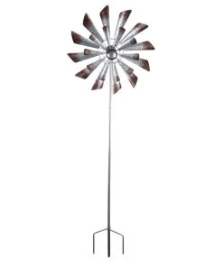 Dehner Metall-Windrad Silber, Ca. H189 Cm