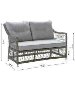 Dehner Geflechtlounge Santos, 4-teilig 20 Dehner Geflechtlounge Santos, 4-teilig -Garten Im Freien 6875074 WE BG 001 LoungeSantosNEU