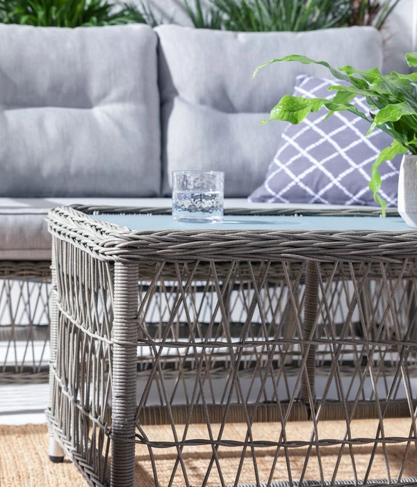 Dehner Geflechtlounge Santos, 4-teilig 11 Dehner Geflechtlounge Santos, 4-teilig – Bild 9