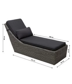 Dehner Sunlounger Toska, Ca. B64/H80/T180 Cm 17 Dehner Sunlounger Toska, Ca. B64/H80/T180 Cm -Garten Im Freien 6875744 WE BG 001 LiegeToskaNeu