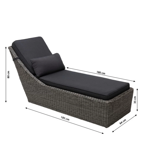Dehner Sunlounger Toska, Ca. B64/H80/T180 Cm 7 Dehner Sunlounger Toska, Ca. B64/H80/T180 Cm – Bild 5