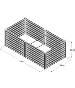 Vitavia Hochbeet Oslo, Seegras/alu 11 Vitavia Hochbeet Oslo, Seegras/alu -Garten Im Freien 6882658 WE BG 002 VitaviaHochbeetOsloNeu