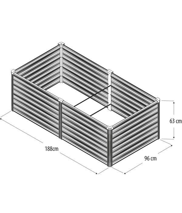 Vitavia Hochbeet Oslo, Seegras/alu 6 Vitavia Hochbeet Oslo, Seegras/alu – Bild 4