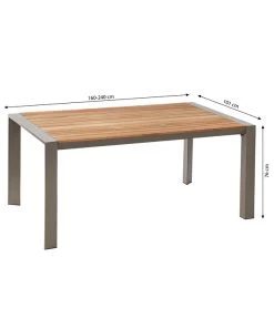 Dehner Holz-Ausziehtisch Cleveland, Ca. B160-240/H76/T101 Cm -Garten Im Freien 6895387 WE BG 001 AusziehtischClevelandNEU