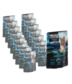 Dehner Wild Nature Nassfutter Für Katzen Gebirgssee Adult, Lachs & Forelle, 16 X 85 G