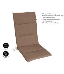 KETTtex Hochlehnerpolster Lindos Taupe, Ca. B120/H4/T50 Cm 12 KETTtex Hochlehnerpolster Lindos Taupe, Ca. B120/H4/T50 Cm -Garten Im Freien 6906986 WE IG 001 KETTtexHochlehnerpolsterLindosTaupe