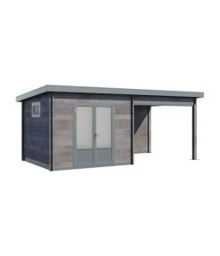Wolff Finnhaus Gartenhaus WPC-Trend D+, Inkl. Lounge, Ca. B600/H251/T332 Cm