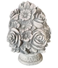 Fantasieco Stein-Pfeileraufsatz Blume, Ca. Ø20/H25 Cm