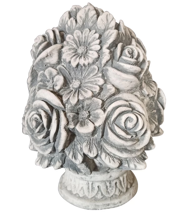 Fantasieco Stein-Pfeileraufsatz Blume, Ca. Ø20/H25 Cm 3 Fantasieco Stein-Pfeileraufsatz Blume, Ca. Ø20/H25 Cm