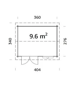 Palmako Gartenhaus Iris, Ca. B404/H249/T340 Cm 7 Palmako Gartenhaus Iris, Ca. B404/H249/T340 Cm -Garten Im Freien 6975486 WE BG 001 BlockbohlenhausIrisNatur