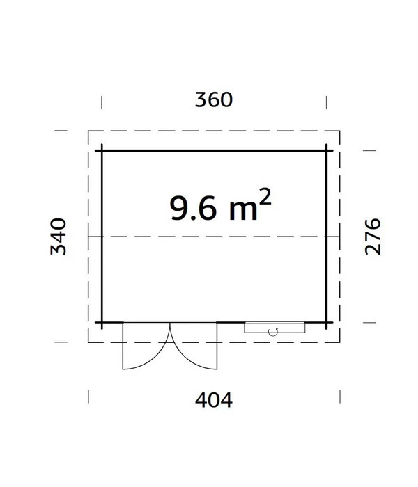 Palmako Gartenhaus Iris, Ca. B404/H249/T340 Cm 5 Palmako Gartenhaus Iris, Ca. B404/H249/T340 Cm – Bild 3