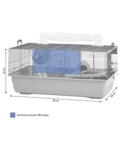 SAVIC Nagerheim Sky Metro, Blau, Ca. B80/H50/T50 Cm -Garten Im Freien 6980668 WE BG 001 SavicNKHamsterSky1