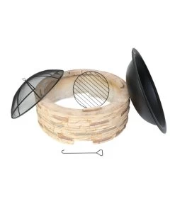 Westmann Feuerstelle, Ca. B90/H54/T90 Cm -Garten Im Freien 6992572 WE FS 003 FeuerschaleMGitter90cm