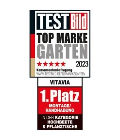Vitavia Hochbeet Oslo, Seegras/alu 13 Vitavia Hochbeet Oslo, Seegras/alu -Garten Im Freien Siegel VitaviaHochbeeteundPflanztische
